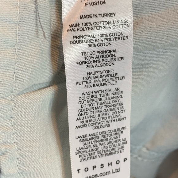 Top Shop A Line Ripped Denim Shorts - Medium Wash Blue - size 2 - Picture 4 of 5